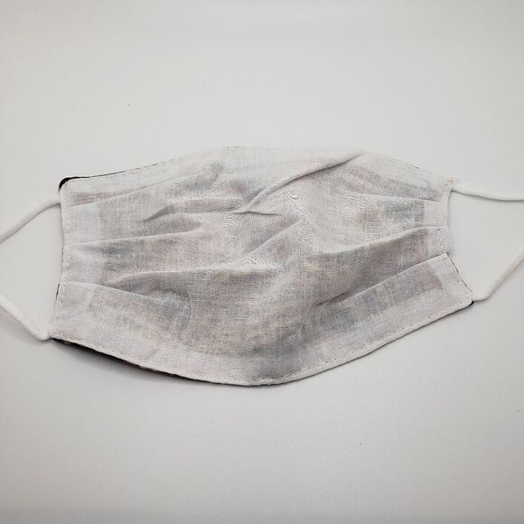 Gold Paisley satin face mask - Picture 2 of 3